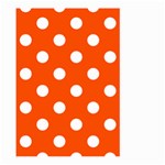 Polka Dots - White on Tangelo Orange Large Garden Flag (Two Sides)
