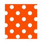 Polka Dots - White on Tangelo Orange Greeting Card 4.5  x 6 