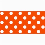 Polka Dots - White on Tangelo Orange 4  x 8  Photo Cards