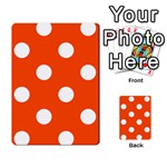 Polka Dots - White on Tangelo Orange Multi-purpose Cards (Rectangle)