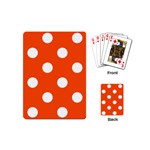 Polka Dots - White on Tangelo Orange Playing Cards (Mini)