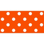 Polka Dots - White on Tangelo Orange YOU ARE INVITED 3D Greeting Card (8x4)