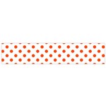Polka Dots - Tangelo Orange on White Flano Scarf (Small)