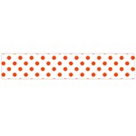 Polka Dots - Tangelo Orange on White Flano Scarf (Large)