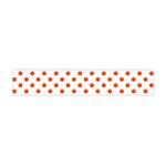 Polka Dots - Tangelo Orange on White Flano Scarf (Mini)