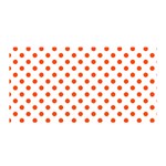 Polka Dots - Tangelo Orange on White Satin Wrap