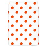Polka Dots - Tangelo Orange on White Removable Flap Cover (L)
