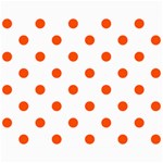 Polka Dots - Tangelo Orange on White Collage 8  x 10 