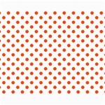 Polka Dots - Tangelo Orange on White Collage 11  x 14 