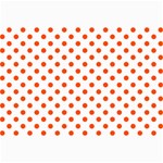 Polka Dots - Tangelo Orange on White Collage 12  x 18 