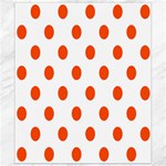 Polka Dots - Tangelo Orange on White Canvas 8  x 10 