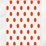 Polka Dots - Tangelo Orange on White Canvas 12  x 16 