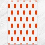 Polka Dots - Tangelo Orange on White Canvas 12  x 18 