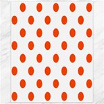Polka Dots - Tangelo Orange on White Canvas 16  x 20 