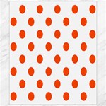 Polka Dots - Tangelo Orange on White Canvas 20  x 24 