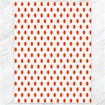 Polka Dots - Tangelo Orange on White Canvas 36  x 48 