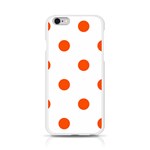 Polka Dots - Tangelo Orange on White Apple iPhone 6/6S Silicone Case (Transparent)