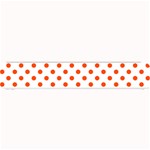 Polka Dots - Tangelo Orange on White Small Bar Mat