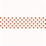 Polka Dots - Tangelo Orange on White Medium Bar Mat