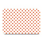 Polka Dots - Tangelo Orange on White Plate Mat