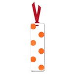 Polka Dots - Tangelo Orange on White Small Book Mark