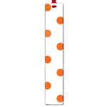 Polka Dots - Tangelo Orange on White Large Book Mark