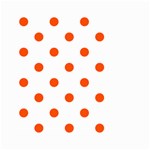 Polka Dots - Tangelo Orange on White Small Garden Flag (Two Sides)