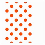 Polka Dots - Tangelo Orange on White Large Garden Flag (Two Sides)