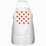 Polka Dots - Tangelo Orange on White BBQ Apron