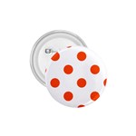 Polka Dots - Tangelo Orange on White 1.75  Button