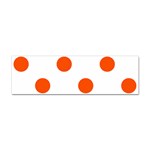Polka Dots - Tangelo Orange on White Sticker Bumper (100 pack)