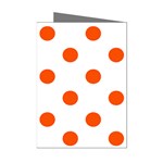 Polka Dots - Tangelo Orange on White Mini Greeting Cards (Pkg of 8)