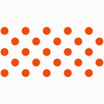 Polka Dots - Tangelo Orange on White 4  x 8  Photo Cards