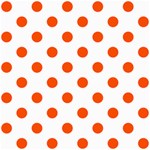 Polka Dots - Tangelo Orange on White ScrapBook Page 8  x 8 
