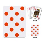 Polka Dots - Tangelo Orange on White Playing Cards Single Design