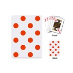 Polka Dots - Tangelo Orange on White Playing Cards (Mini)