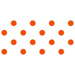 Polka Dots - Tangelo Orange on White YOU ARE INVITED 3D Greeting Card (8x4)