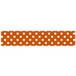Polka Dots - White on Burnt Orange Flano Scarf (Small)