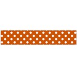 Polka Dots - White on Burnt Orange Flano Scarf (Large)