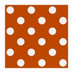 Polka Dots - White on Burnt Orange Medium Glasses Cloth