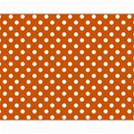 Polka Dots - White on Burnt Orange Collage 11  x 14 
