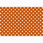 Polka Dots - White on Burnt Orange Collage 12  x 18 