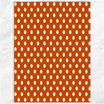 Polka Dots - White on Burnt Orange Canvas 36  x 48 