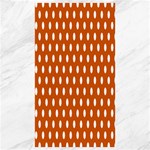 Polka Dots - White on Burnt Orange Canvas 40  x 72 