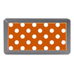 Polka Dots - White on Burnt Orange Memory Card Reader (Mini)