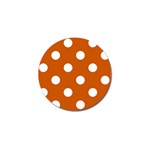 Polka Dots - White on Burnt Orange Golf Ball Marker (4 pack)