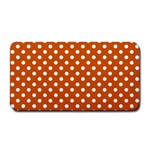 Polka Dots - White on Burnt Orange Medium Bar Mat
