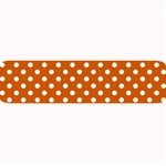 Polka Dots - White on Burnt Orange Medium Bar Mat