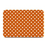 Polka Dots - White on Burnt Orange Plate Mat