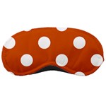 Polka Dots - White on Burnt Orange Sleeping Mask